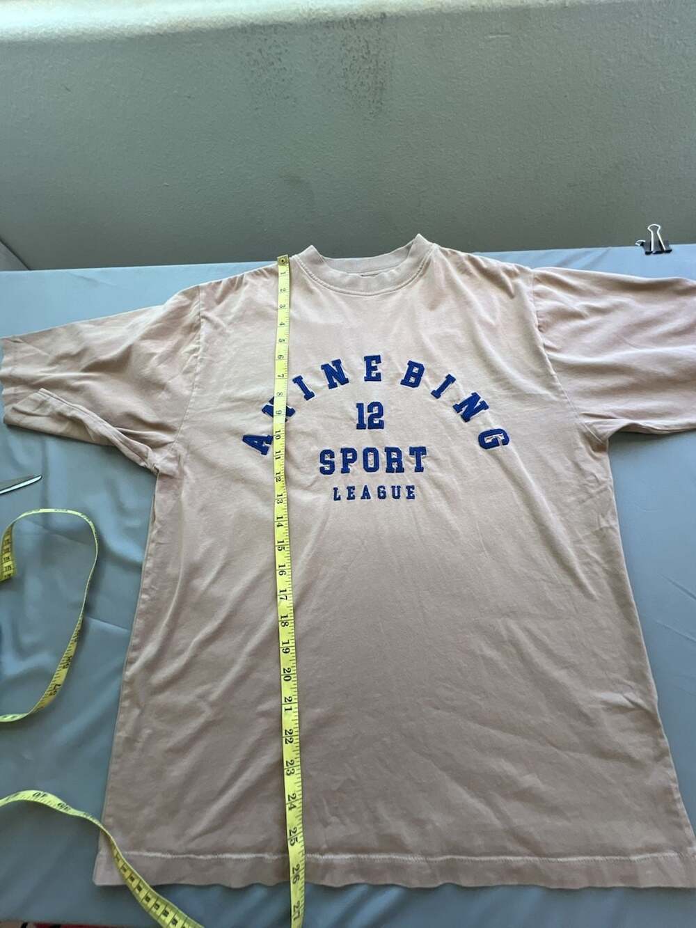 Anine Bing Caden Tee Sport '12' League Embroidered Oversized T-Shirt - Picture 9 of 9